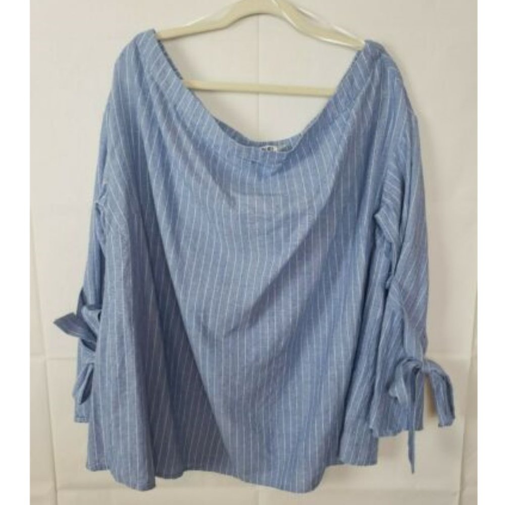 Womens Off The Shoulder Striped Size 20 Top